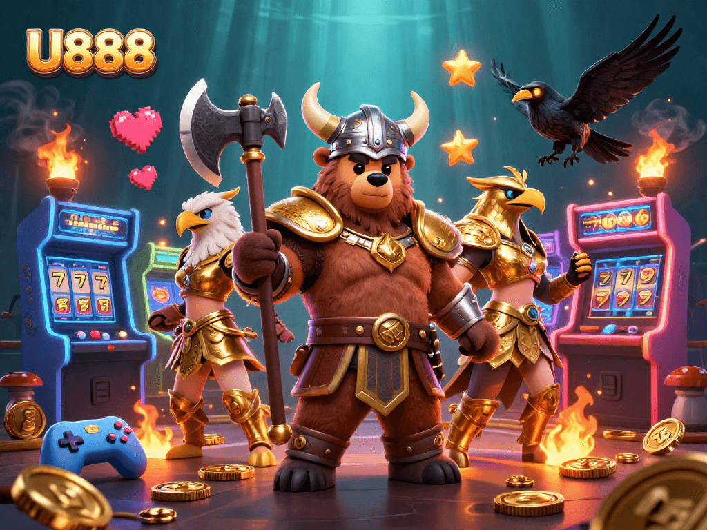 Experience thrilling gameplay with U888's vibrant dynamic gaming scene featuring exciting slot elements.