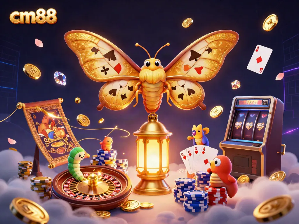 Win big at cm88 with an enchanting casino illustration featuring vibrant gaming elements.