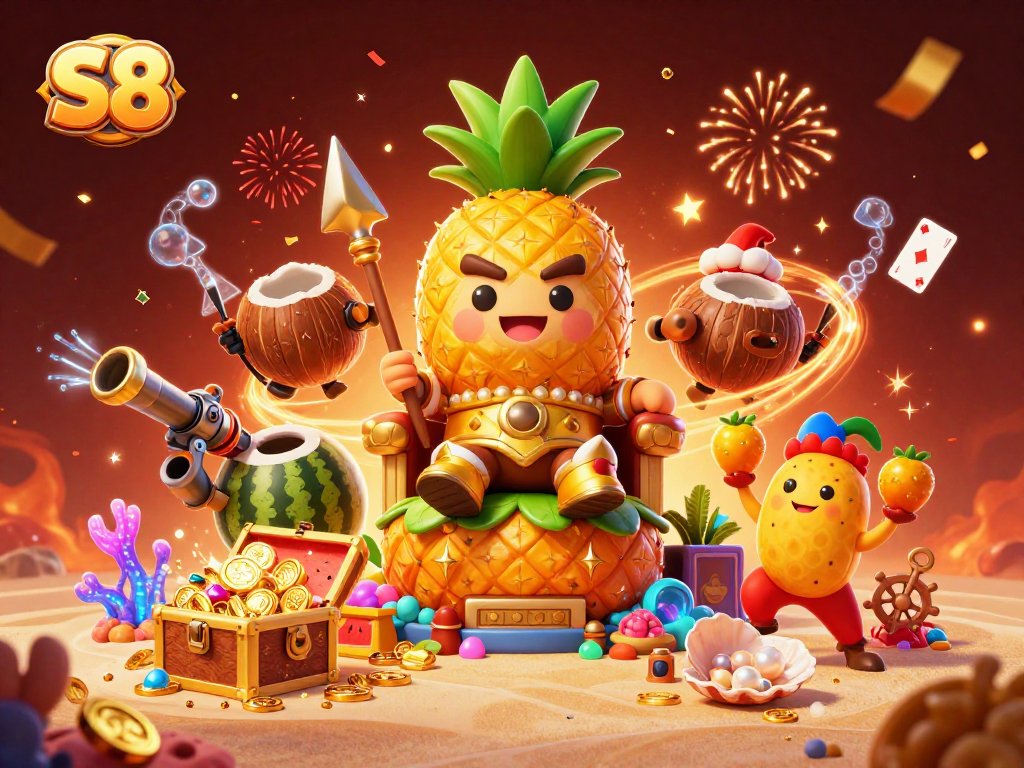 S8 engages players with thrilling fishing adventures and golden treasures in an exciting casino scene.